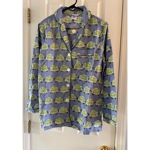 NWOT The Company Store Cotton Turtle PJ Set